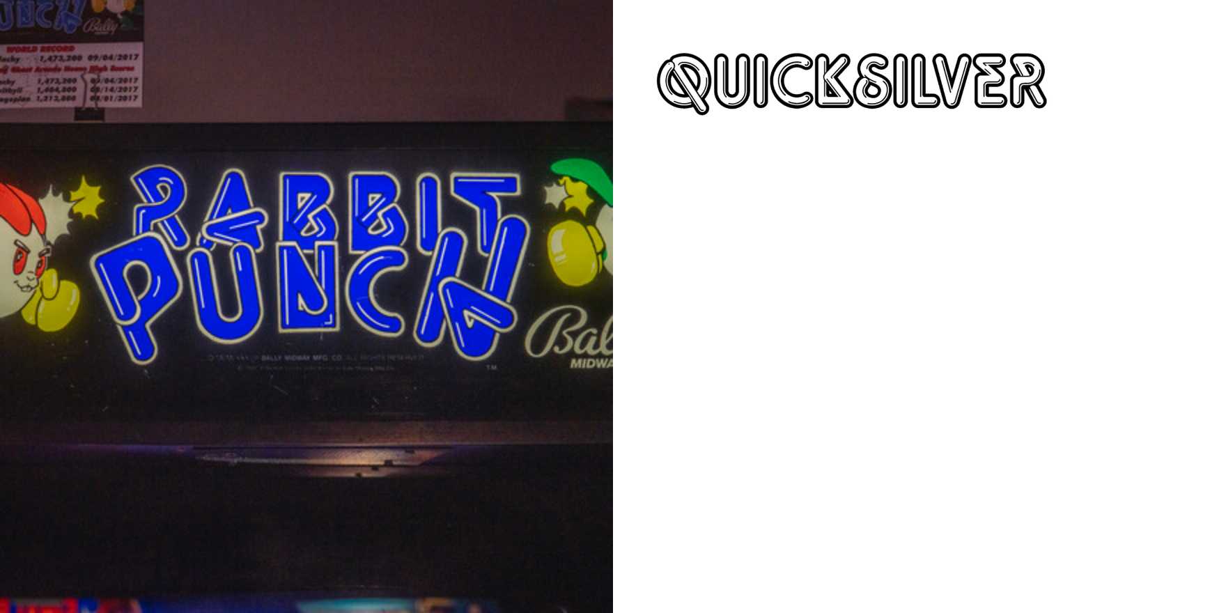 Rabbit Punch arcade game Fonts In Use