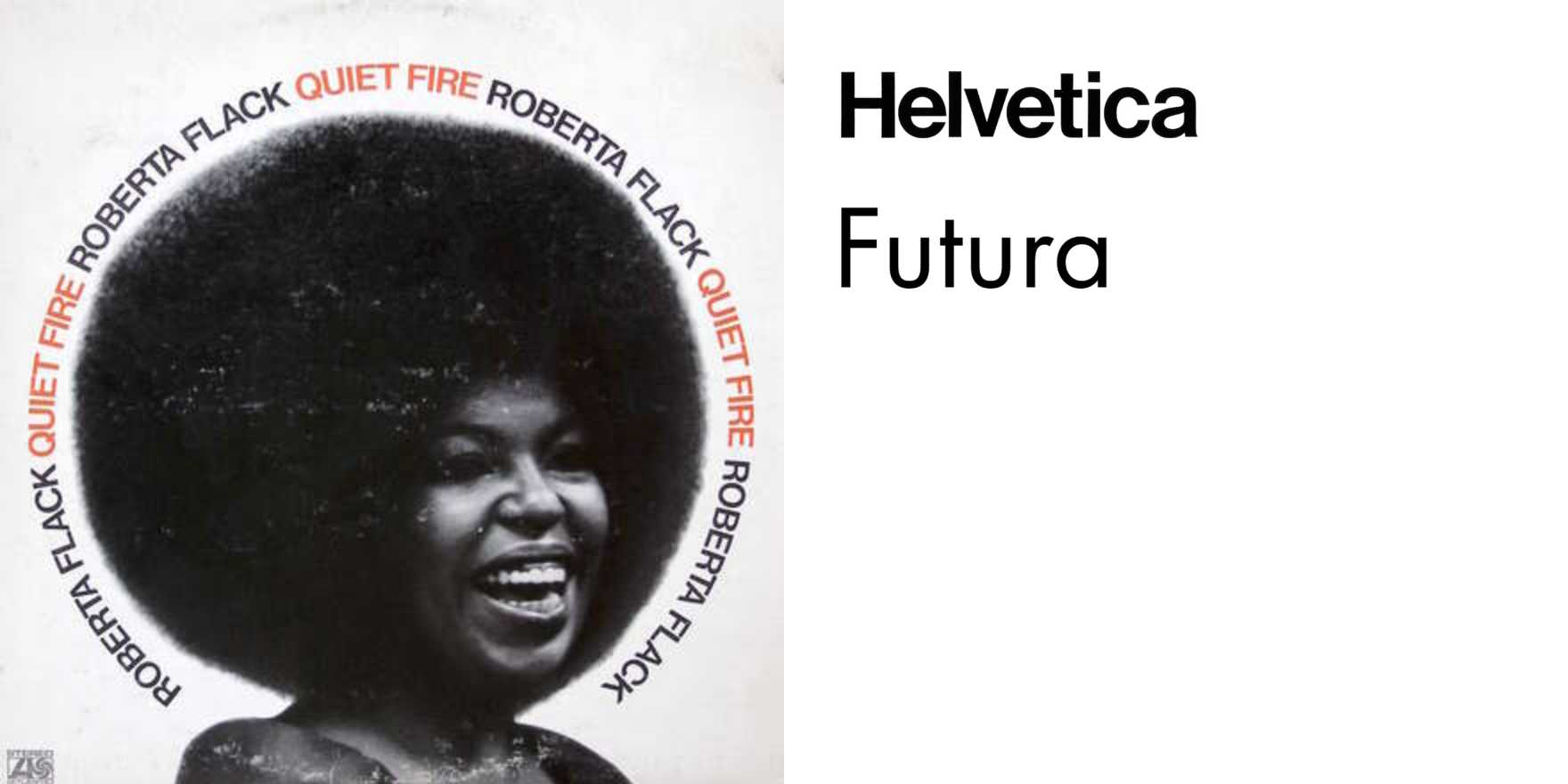 Roberta Flack – Quiet Fire album art - Fonts In Use