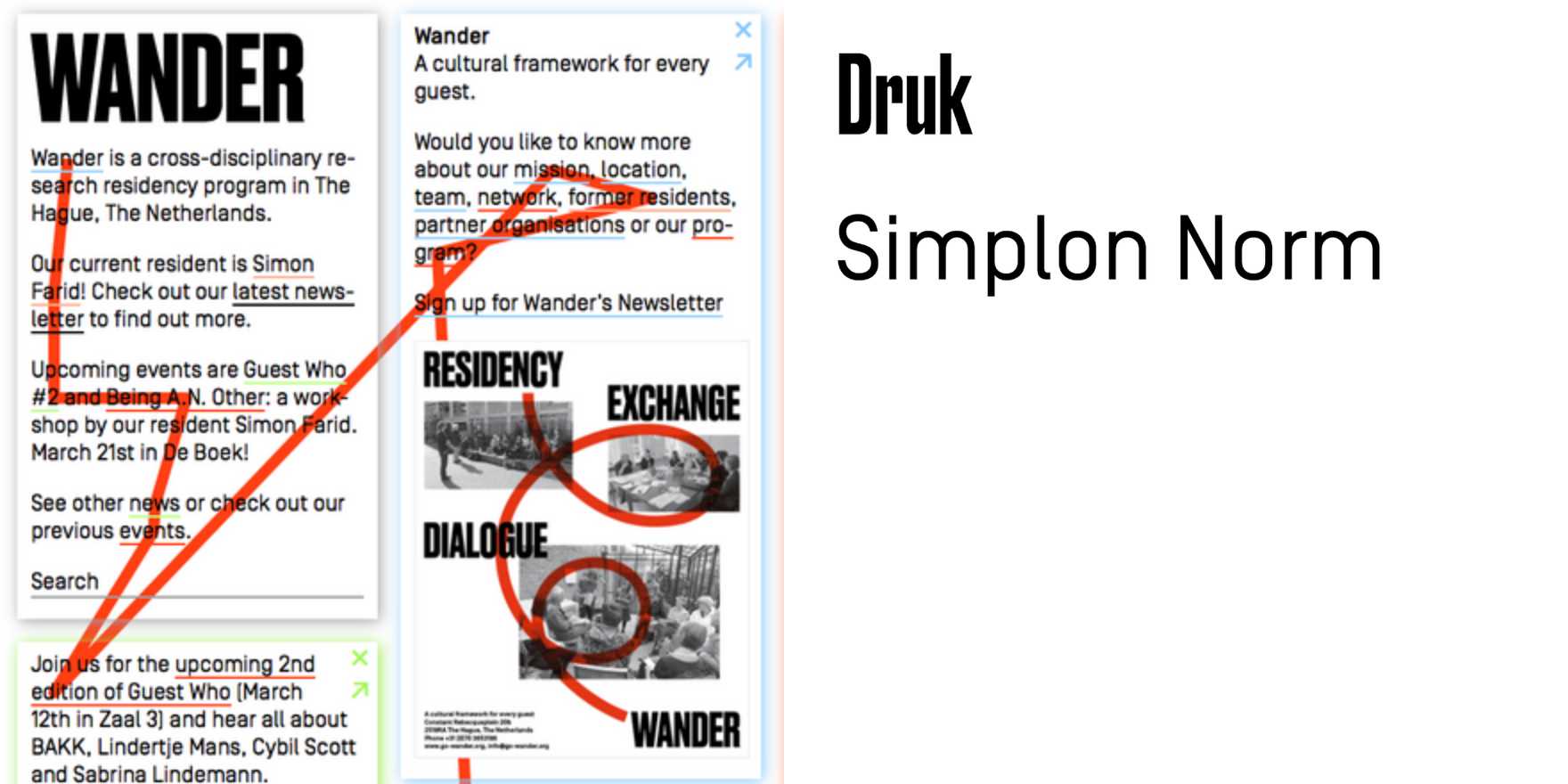 Wander website - Fonts In Use