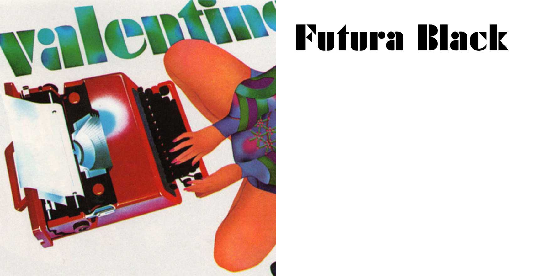 Olivetti Valentine poster - Fonts In Use