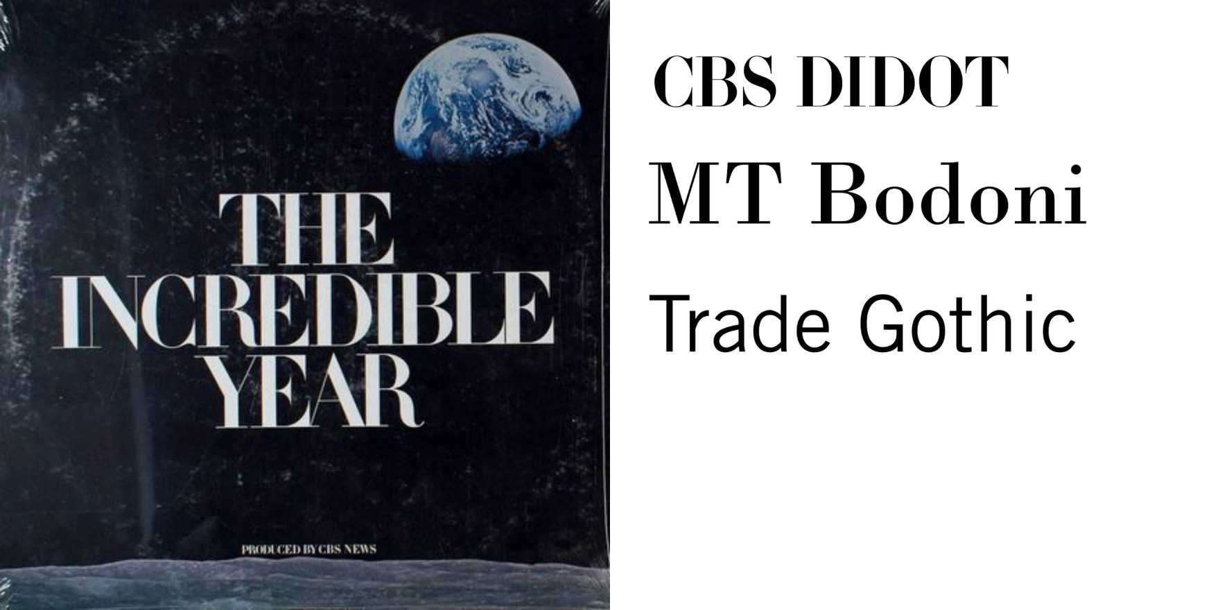 Cbs News Charles Kuralt The Incredible Year Album Art Fonts In Use