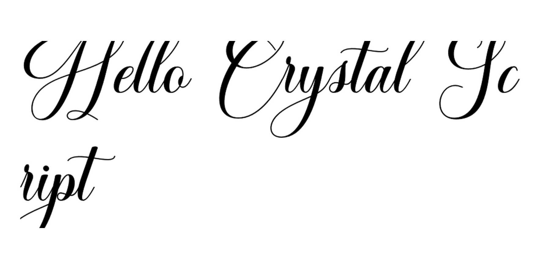 Hello Crystal Script in use - Fonts In Use