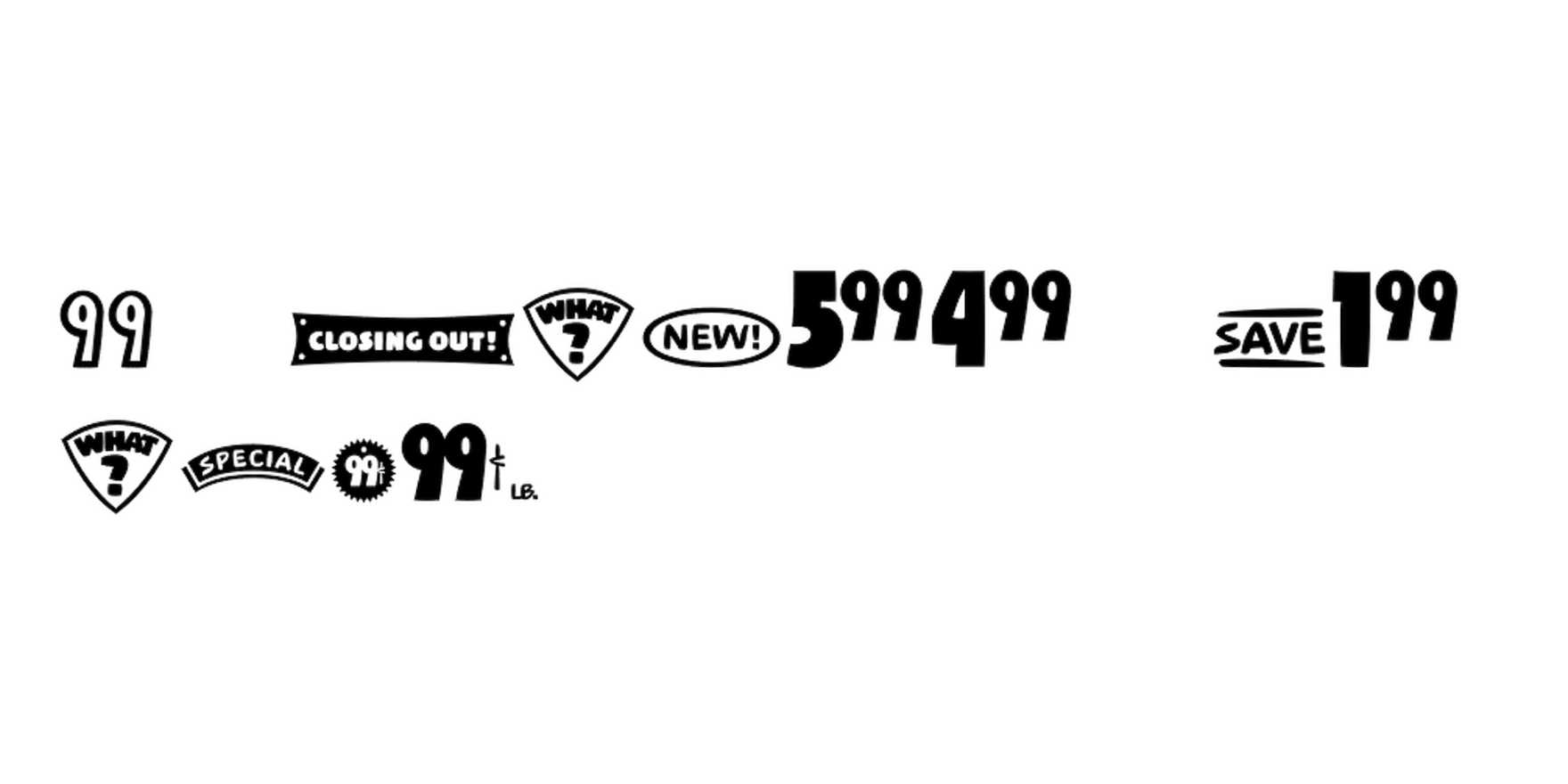 99 Cents Special in use - Fonts In Use