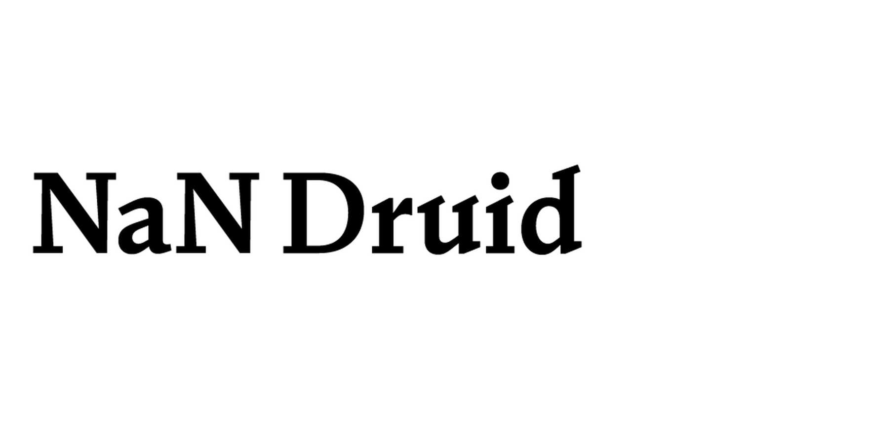 NaN Druid in use - Fonts In Use