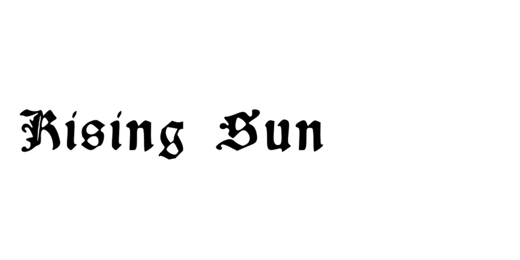 Rising Sun in use - Fonts In Use