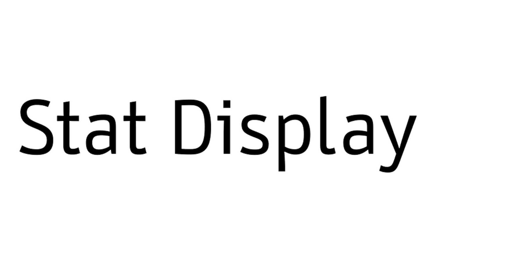 Stat Display in use - Fonts In Use