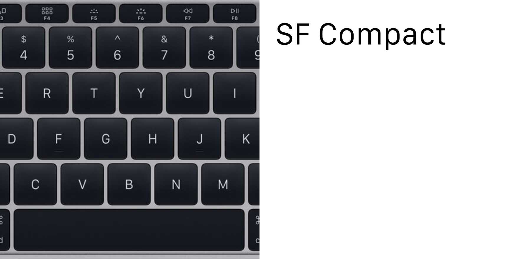 Apple MacBook Keyboard 2015 Fonts In Use
