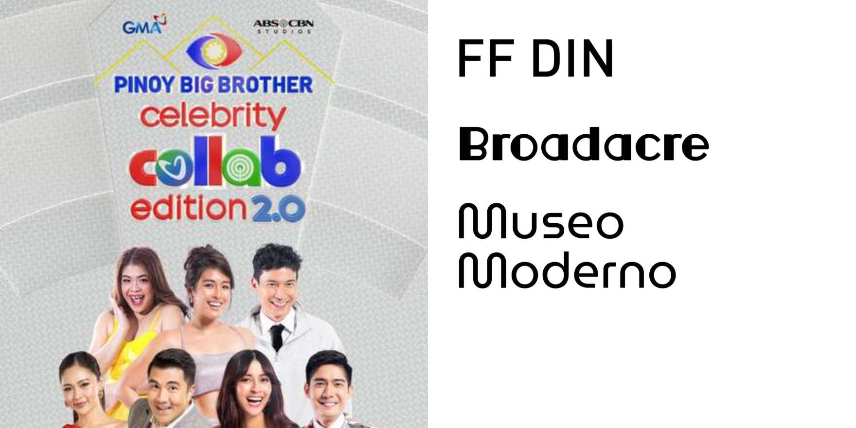 Pinoy Big Brother Celebrity Collab Edition 2.0 - Fonts In Use