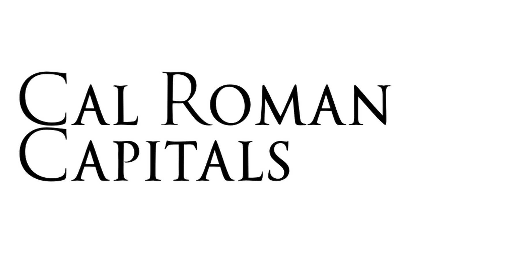 Cal Roman Capitals in use - Fonts In Use