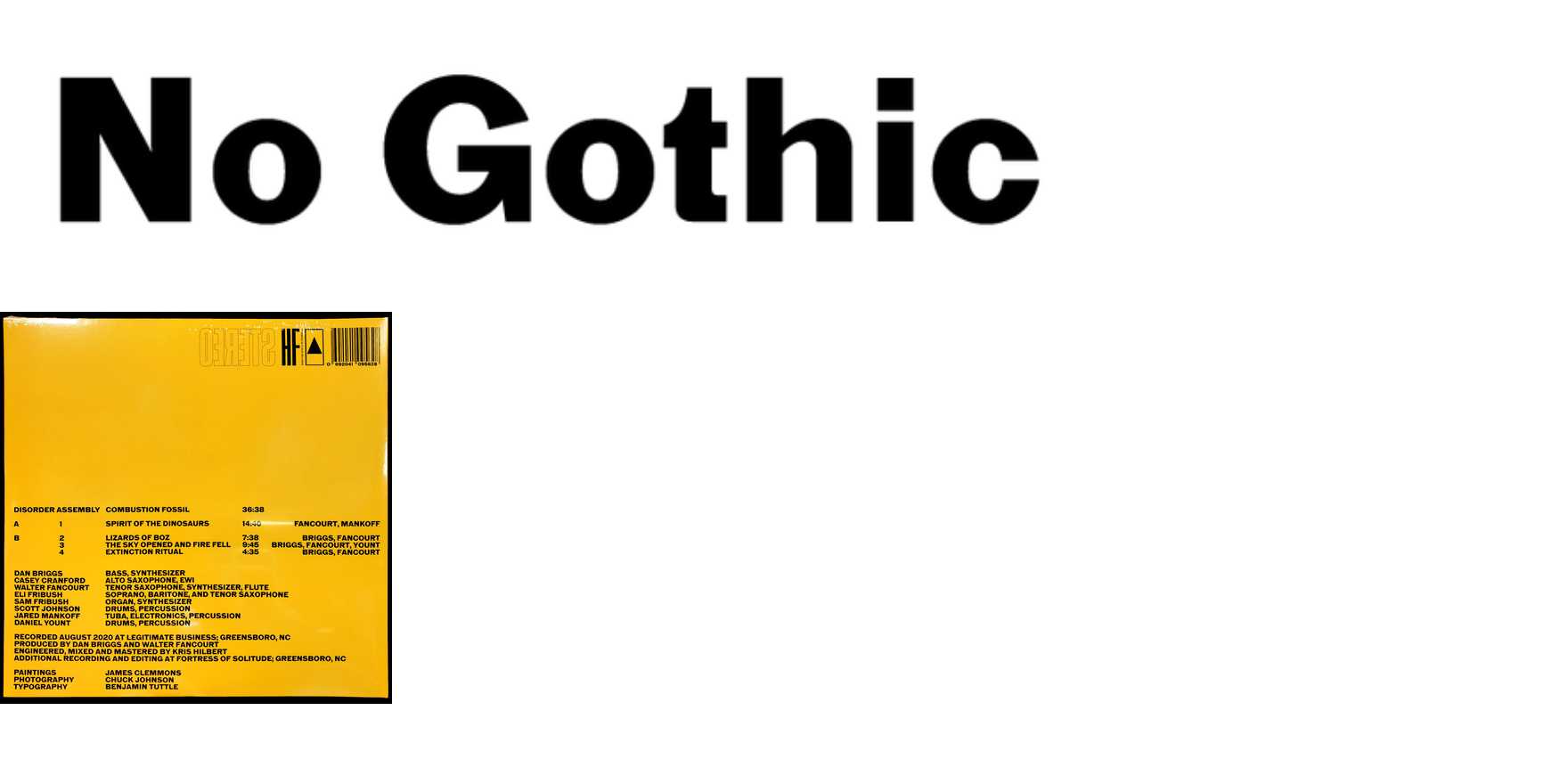 No Gothic in use - Fonts In Use