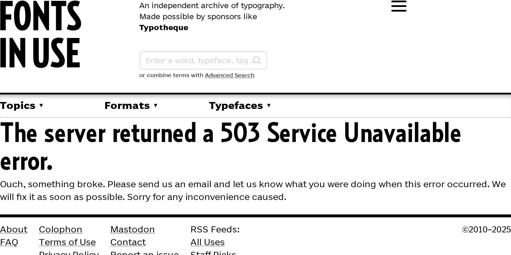 Adios Script in use - Fonts In Use