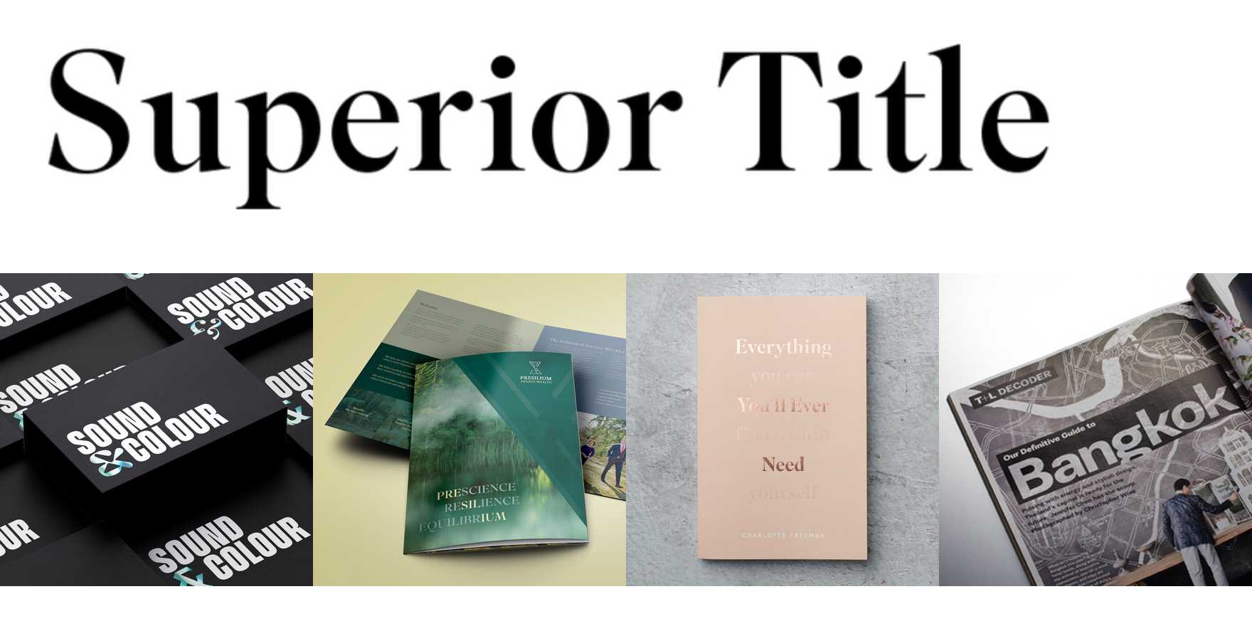 Superior Title in use - Fonts In Use