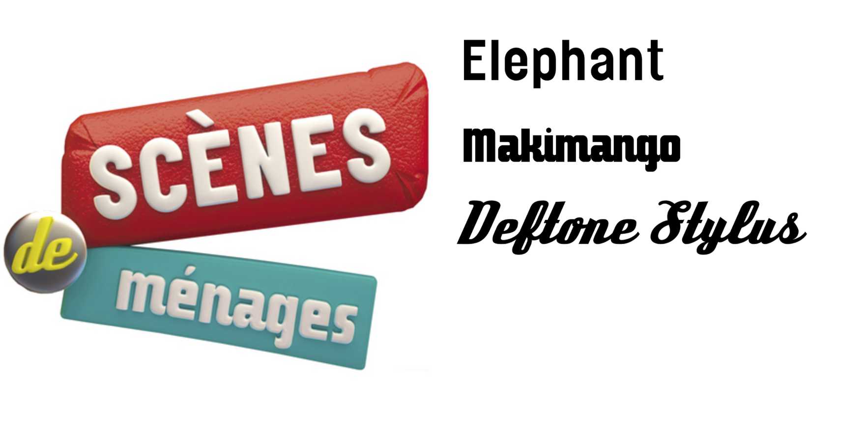 Scènes de Ménages programme titles - Fonts In Use