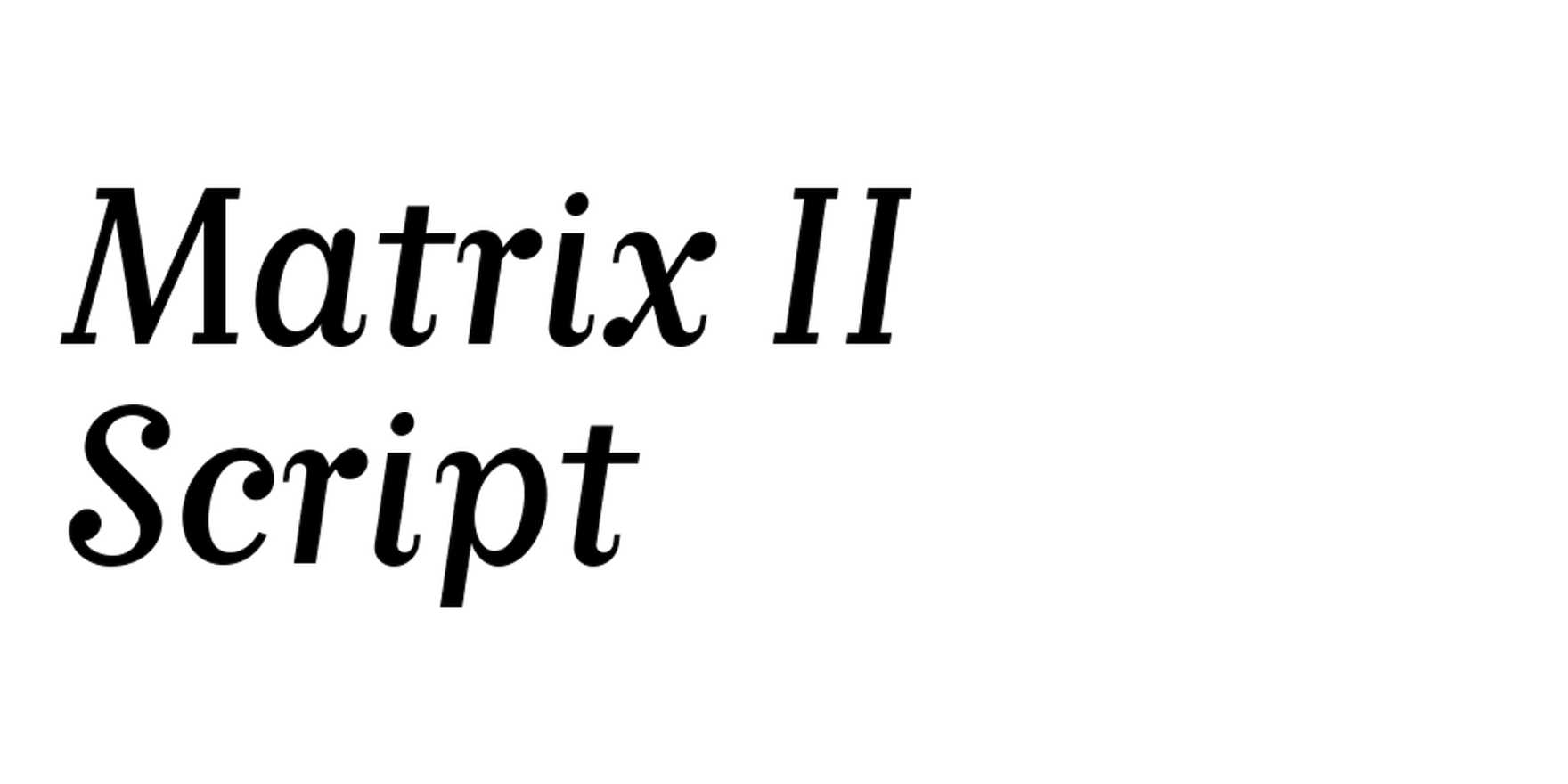 Matrix II Script in use - Fonts In Use