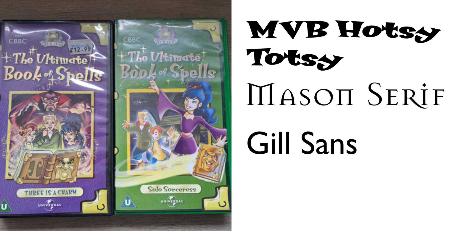 The Ultimate Book of Spells VHS covers - Fonts In Use