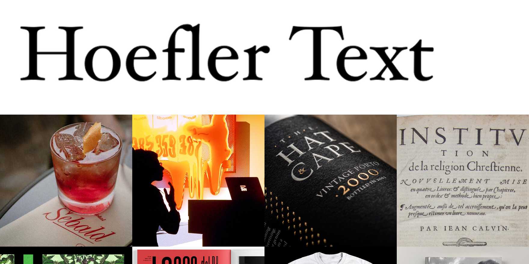 Hoefler Text in use Fonts In Use