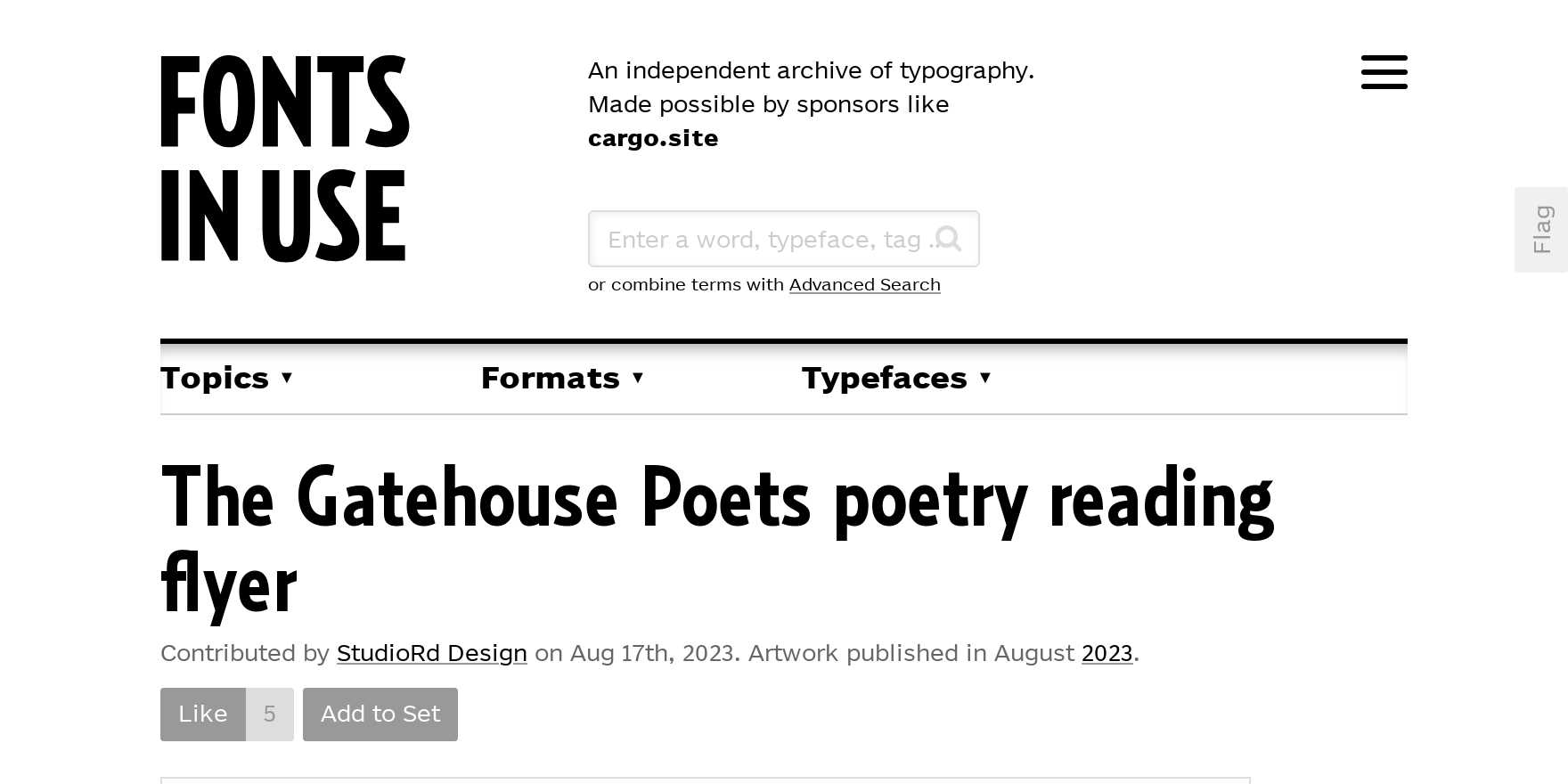 Poetry Reading flyer