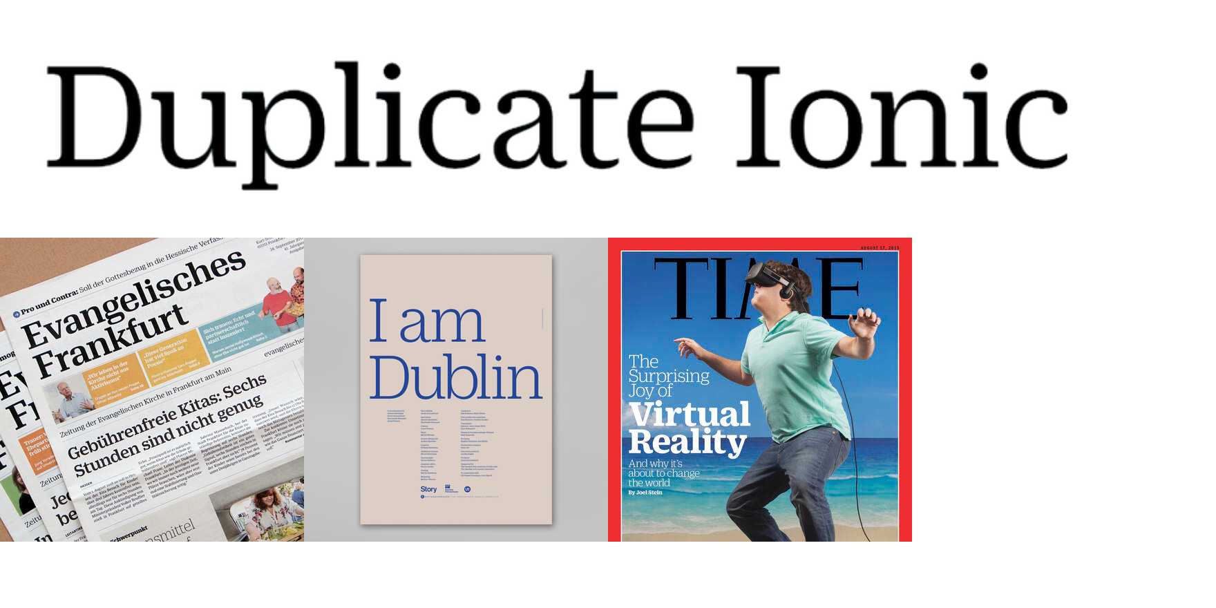 Duplicate Ionic in use - Fonts In Use