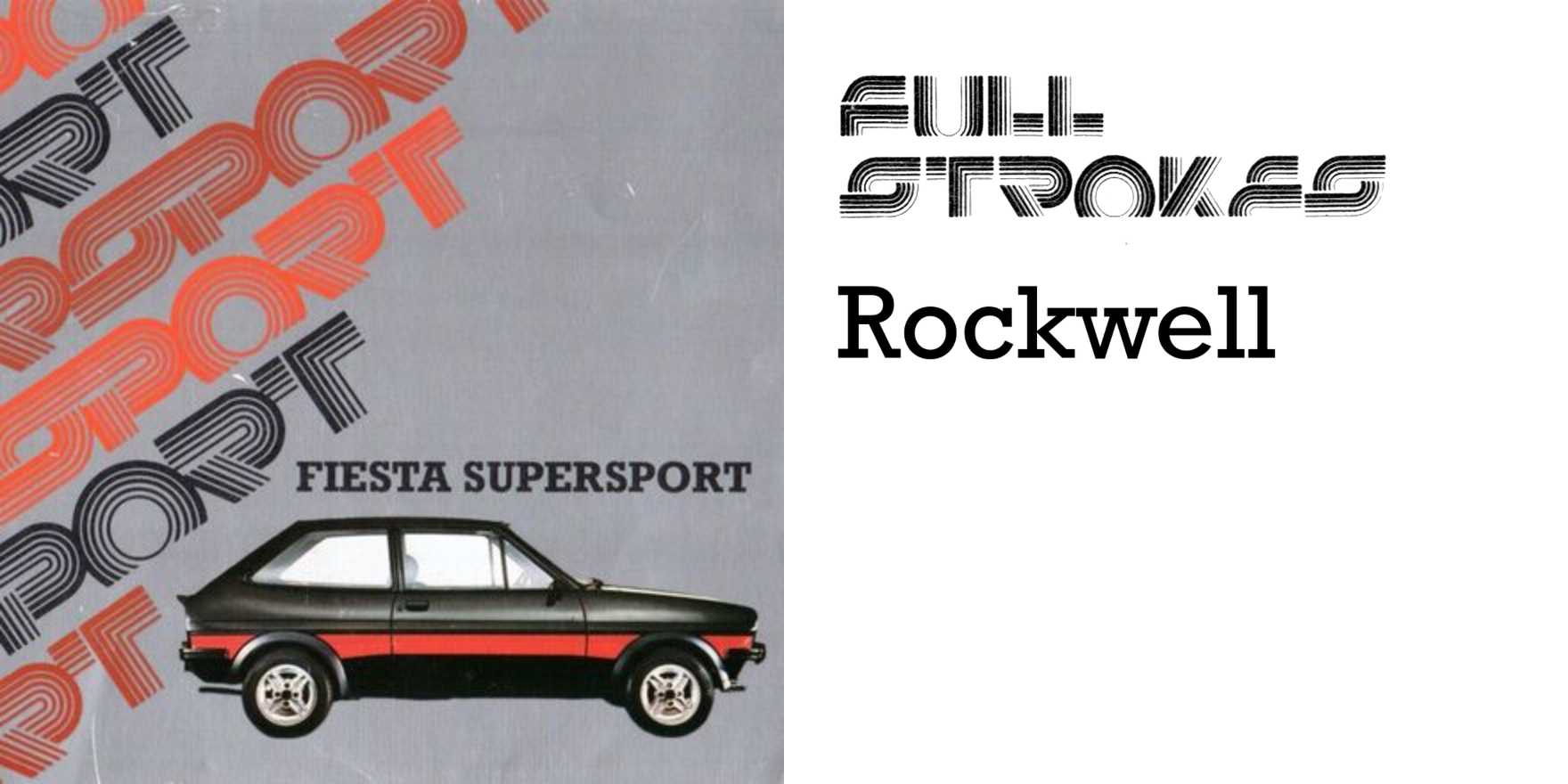 Ford Fiesta Supersport brochure - Fonts In Use