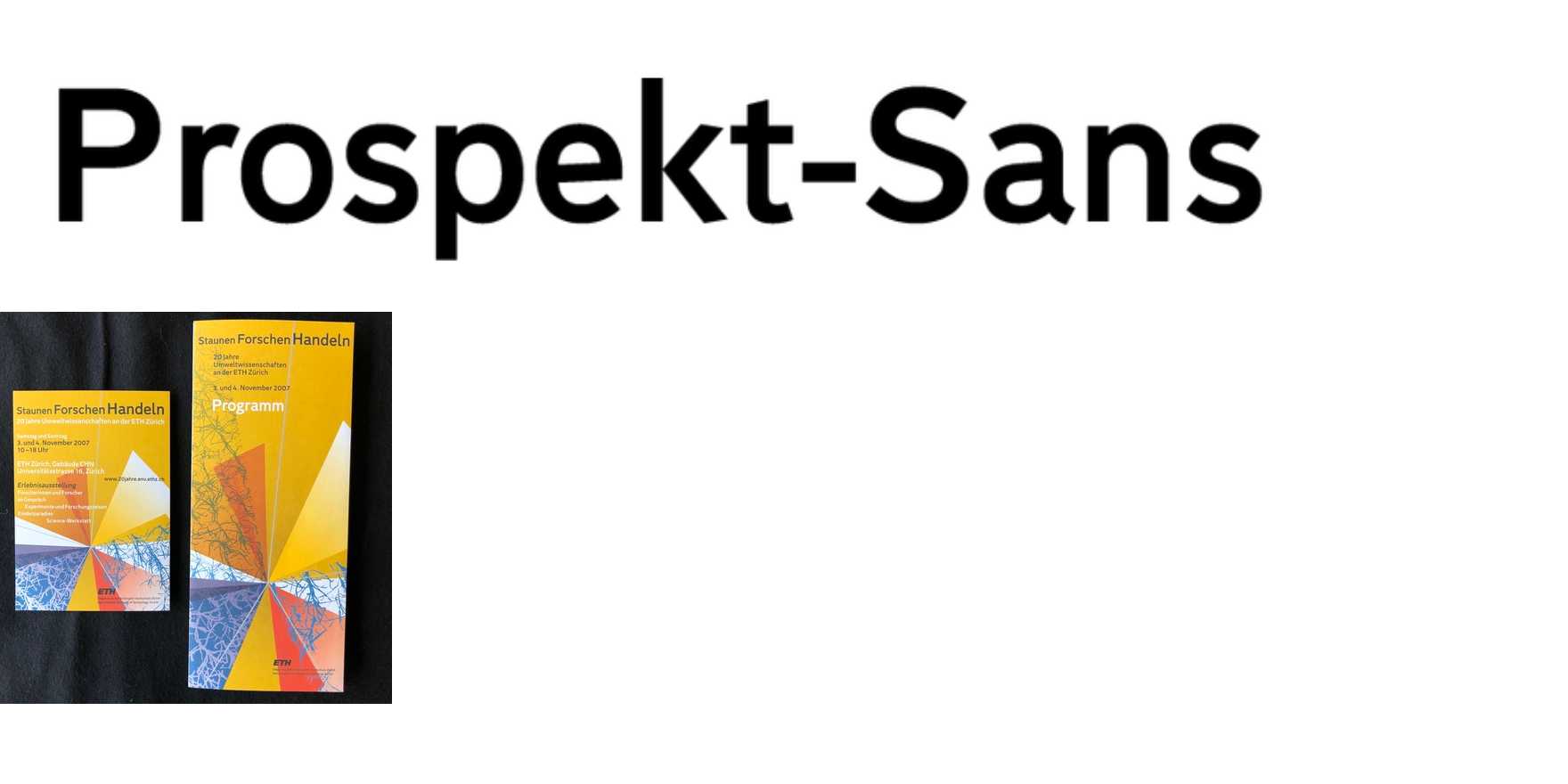 Prospekt-Sans in use - Fonts In Use