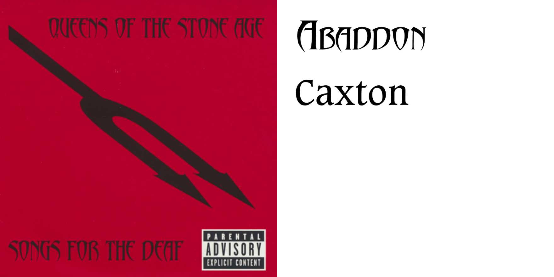 Queens of the Stone Age – Songs for the Deaf album art