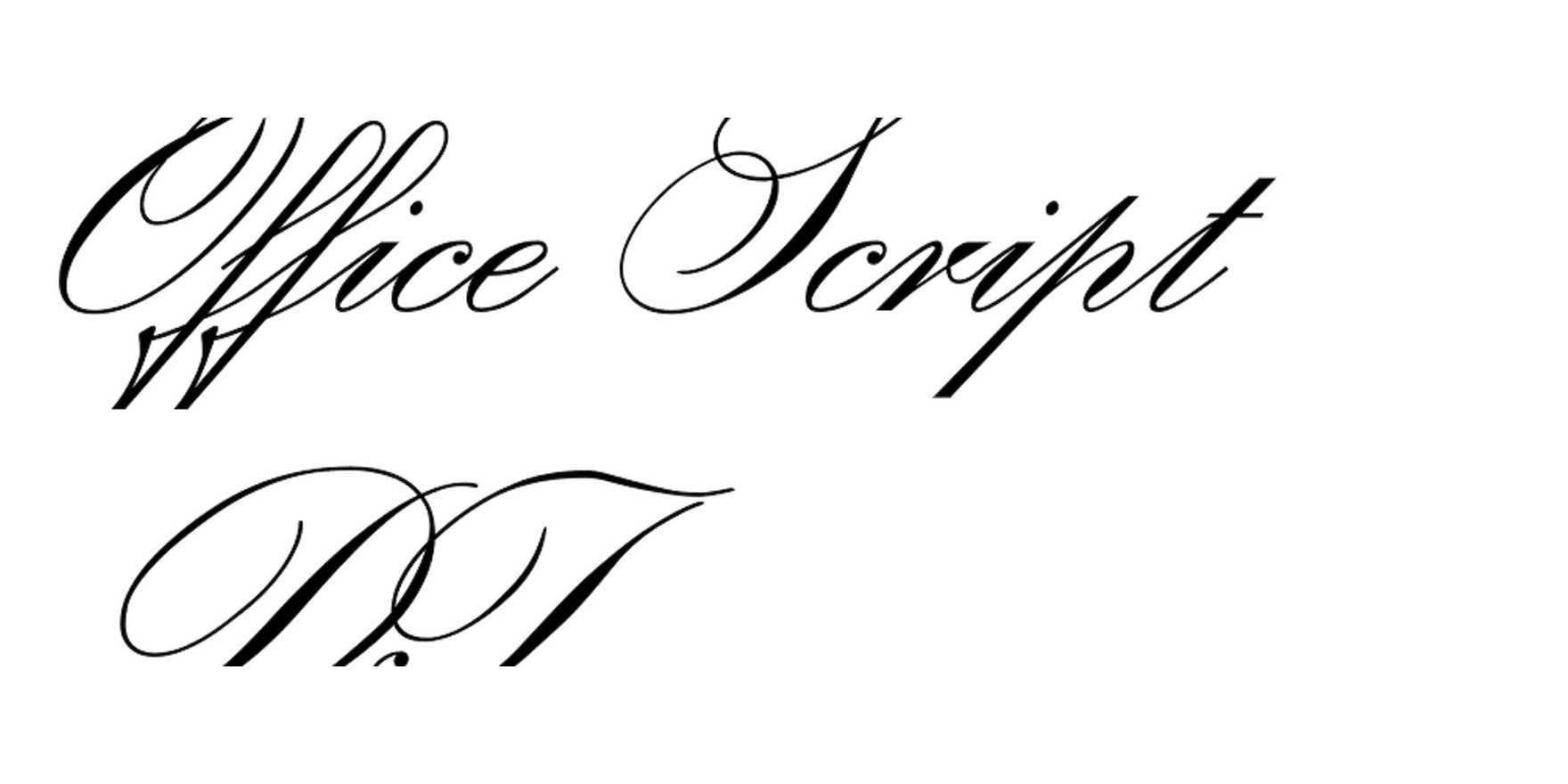 Office Script DT in use - Fonts In Use