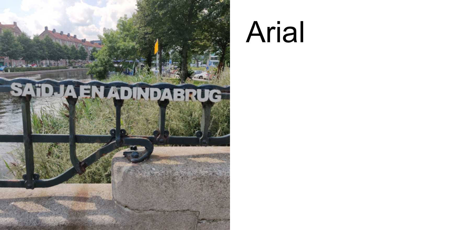 Saïdja en Adindabrug - Fonts In Use