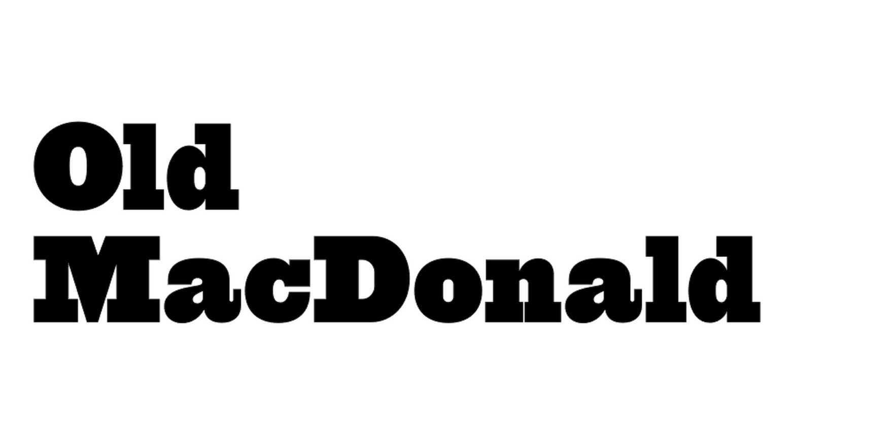 Old MacDonald NF in use - Fonts In Use