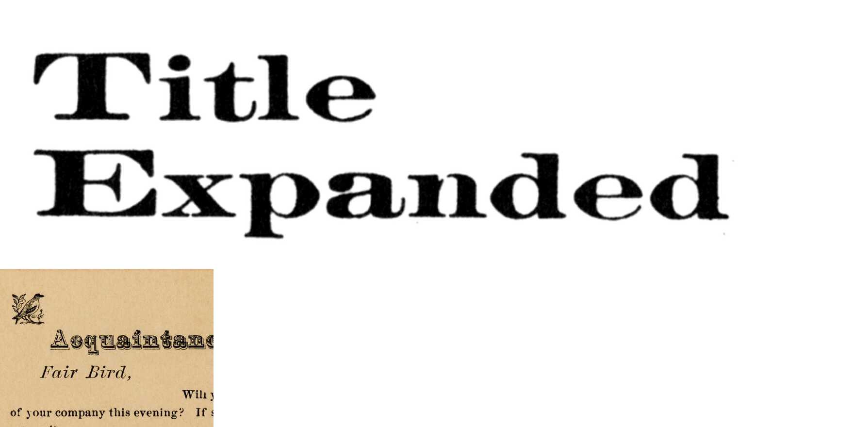 Title Expanded in use - Fonts In Use