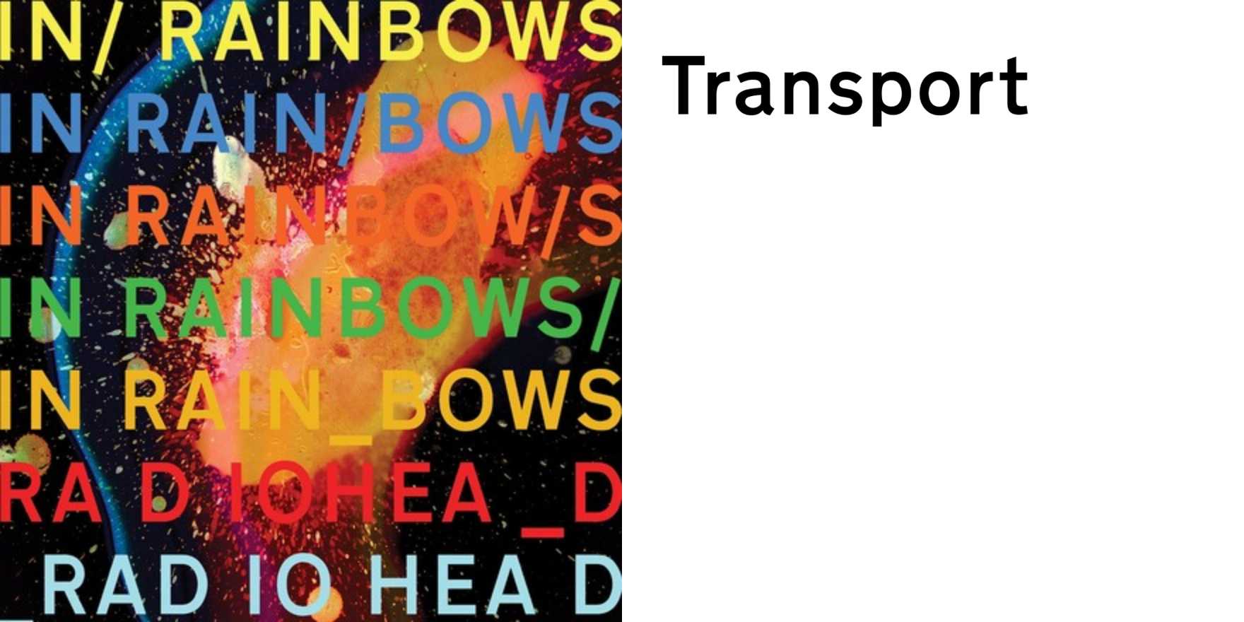 Radiohead In Rainbows and In Rainbows Disk 2 album art Fonts In Use