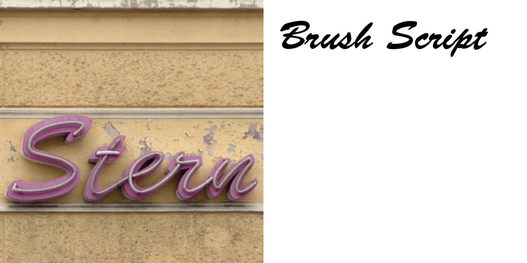 Salon am Stern, Wittenberge Fonts In Use