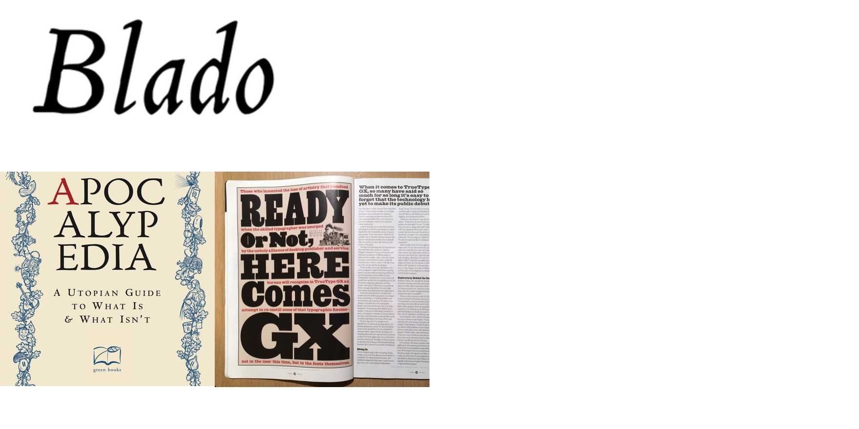 Blado in use - Fonts In Use
