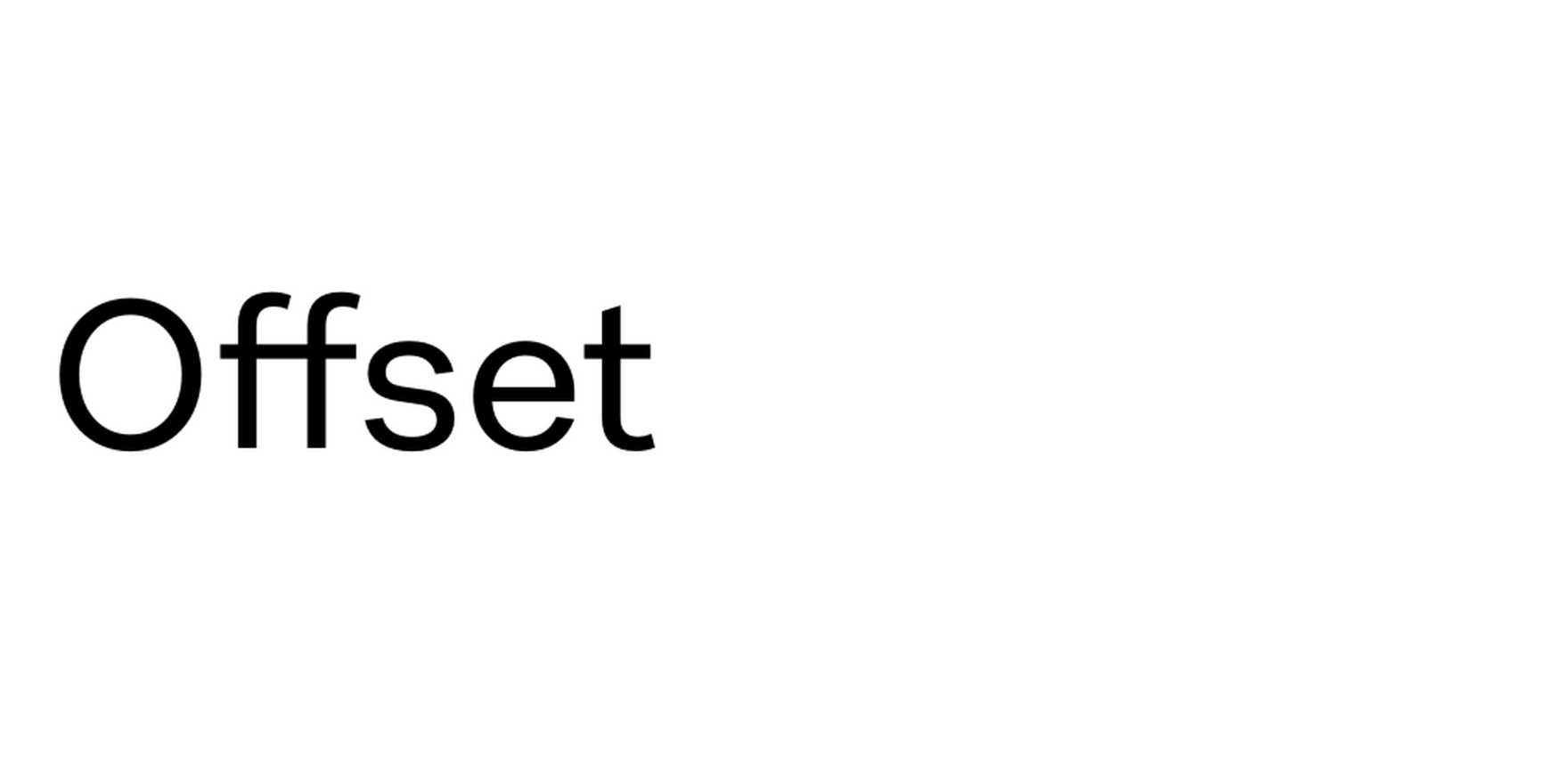 Offset in use - Fonts In Use