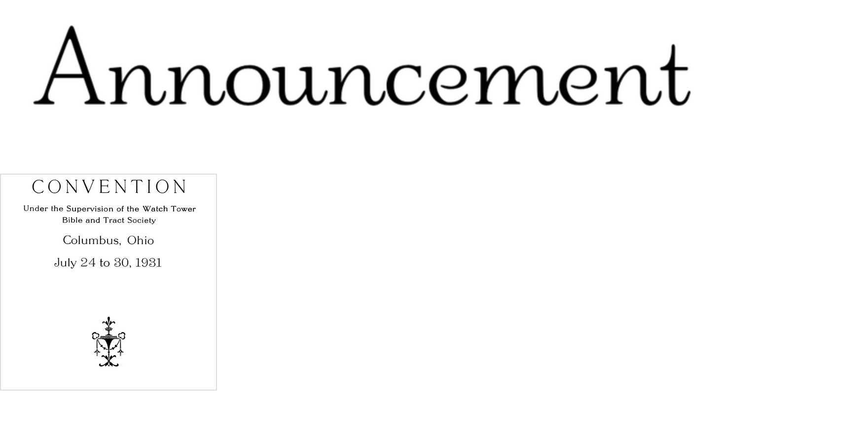 Announcement in use - Fonts In Use