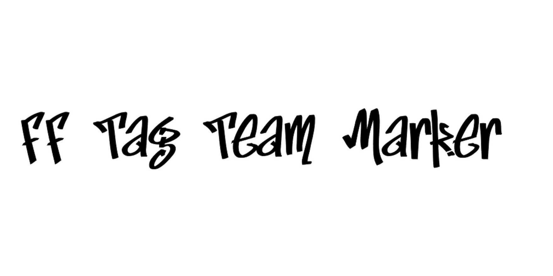 FF Tag Team Marker in use - Fonts In Use