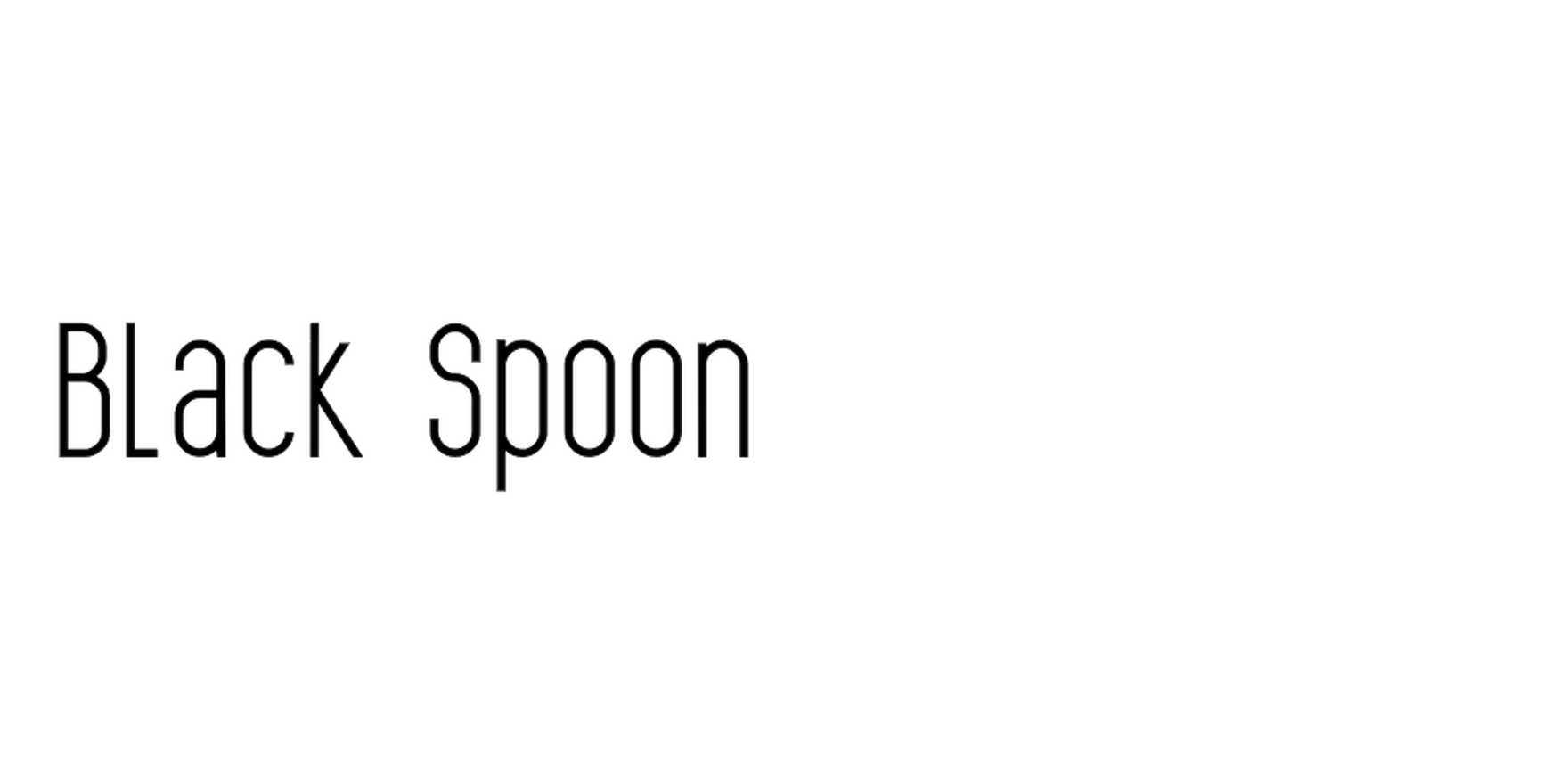 Black Spoon in use - Fonts In Use