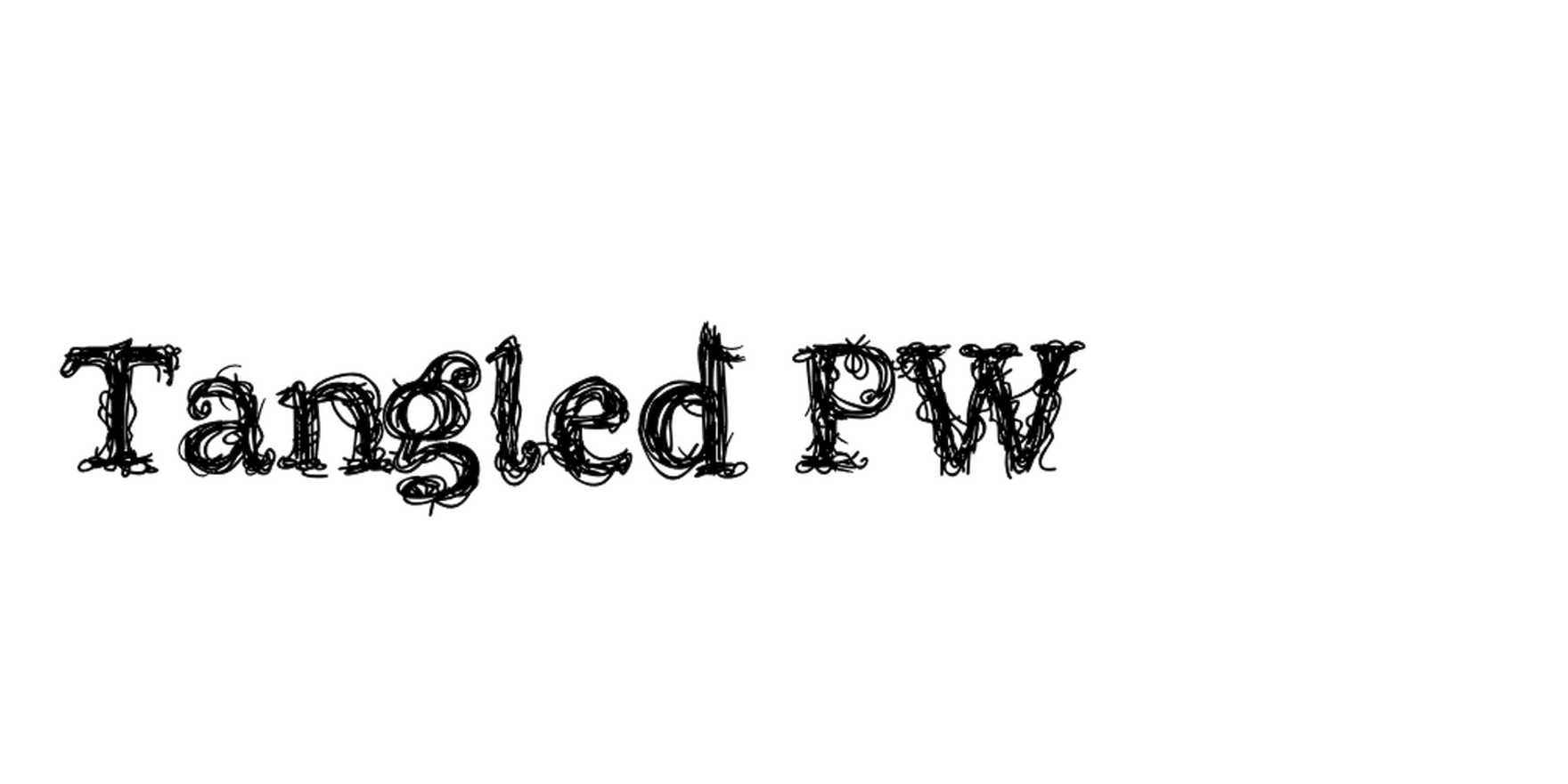 Tangled PW in use - Fonts In Use