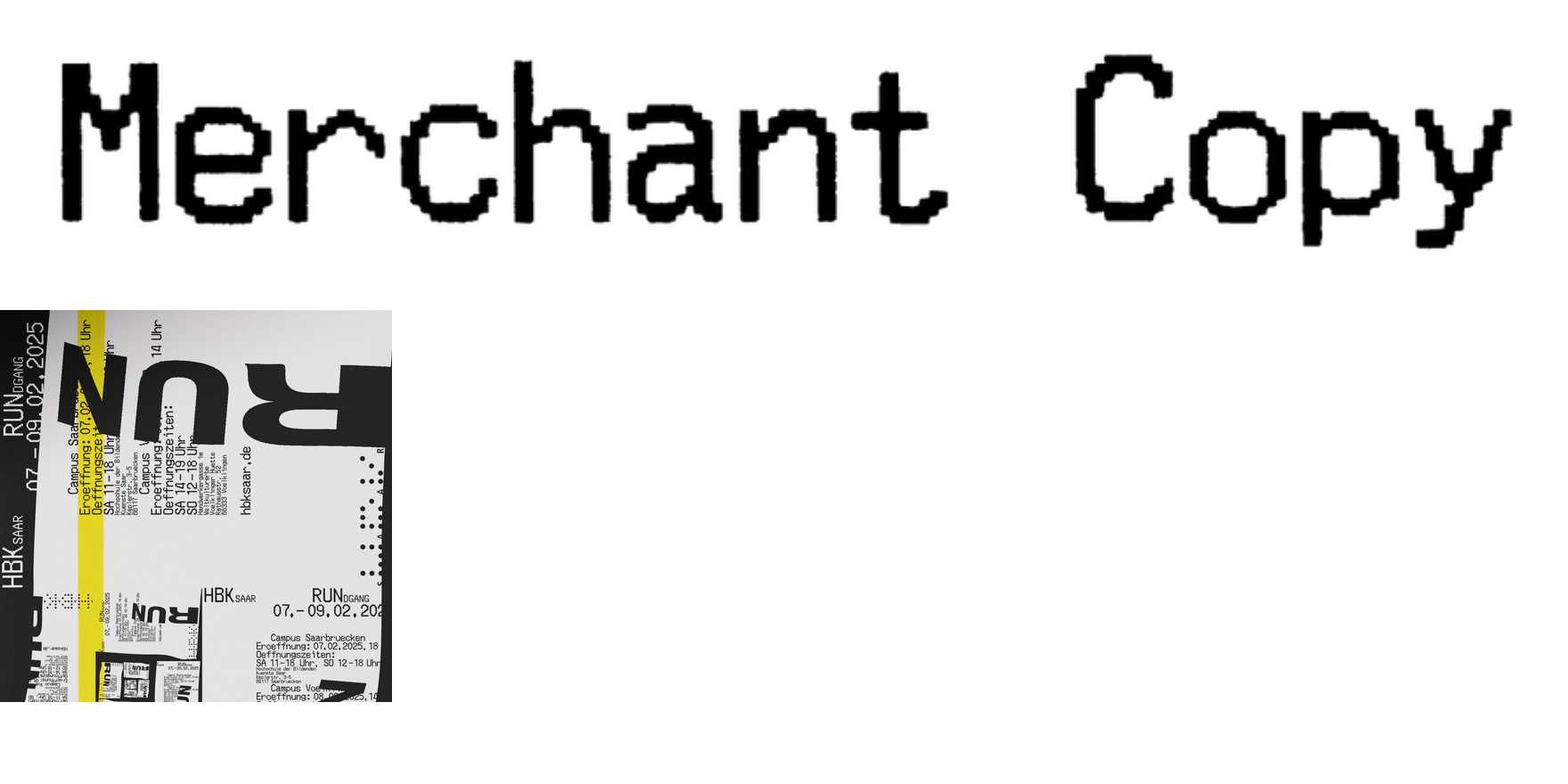 Merchant Copy in use - Fonts In Use