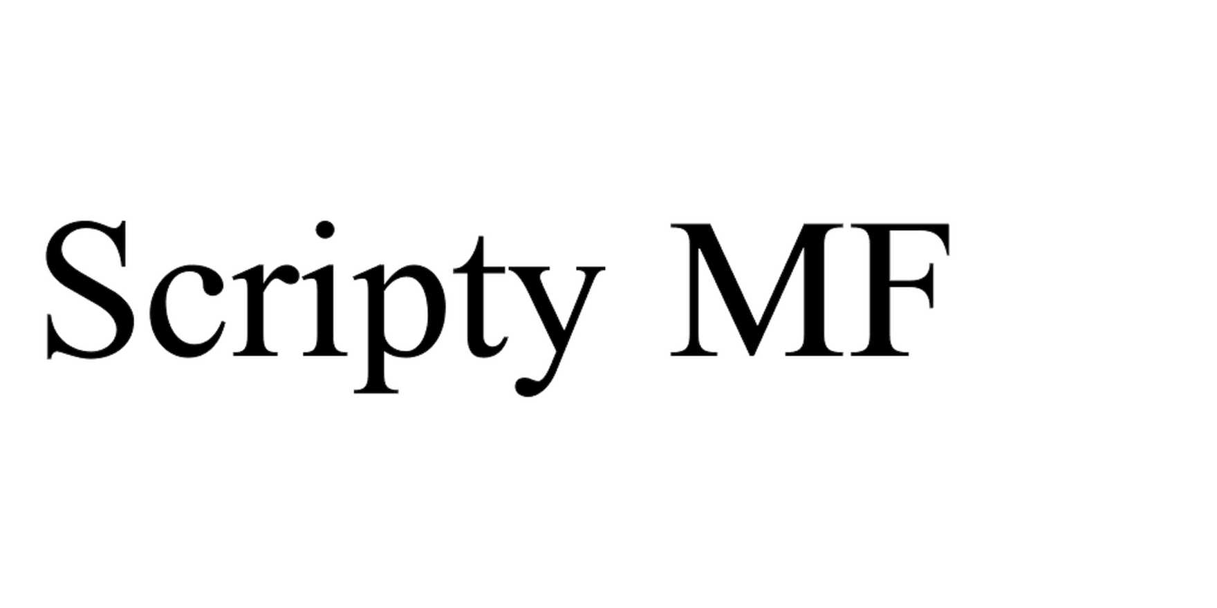Scripty MF in use - Fonts In Use