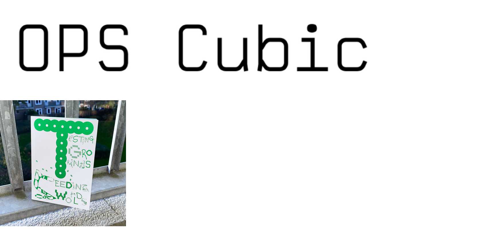 OPS Cubic in use - Fonts In Use