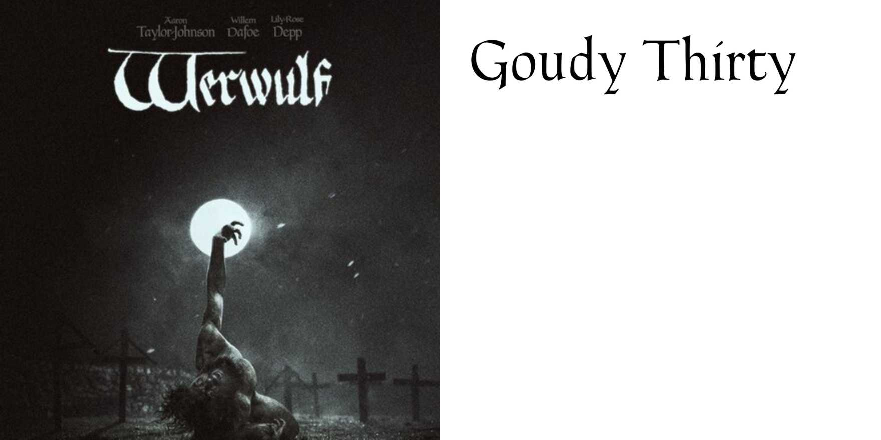 Werwulf (2026) teaser poster - Fonts In Use
