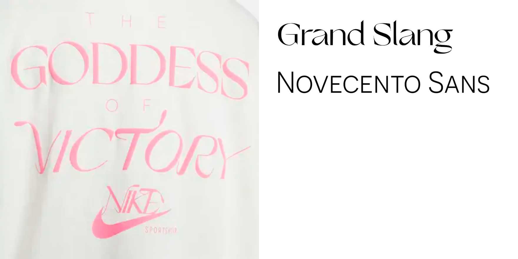 Nike “The Goddess of Victory” T-shirt - Fonts In Use