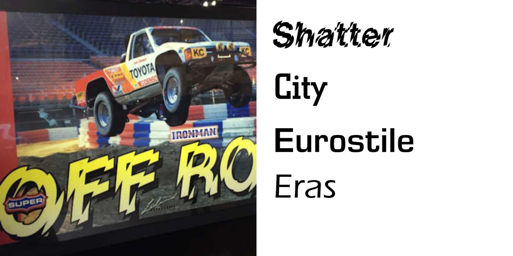 Super Off Road arcade game - Fonts In Use