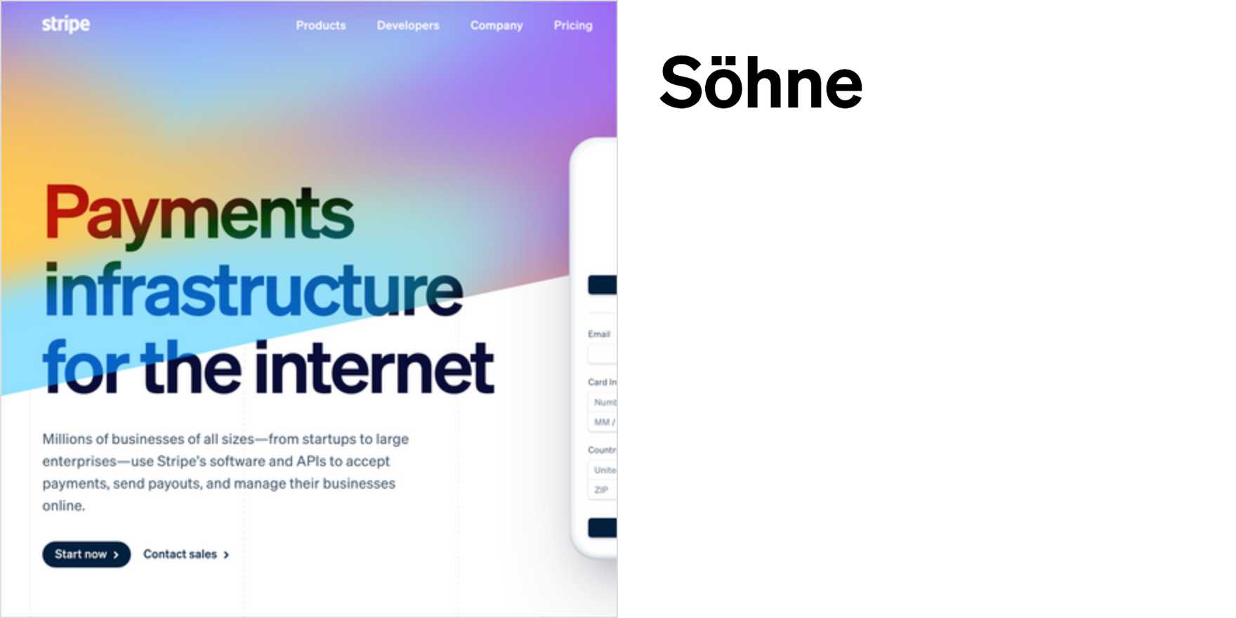 Stripe website (2020) - Fonts In Use