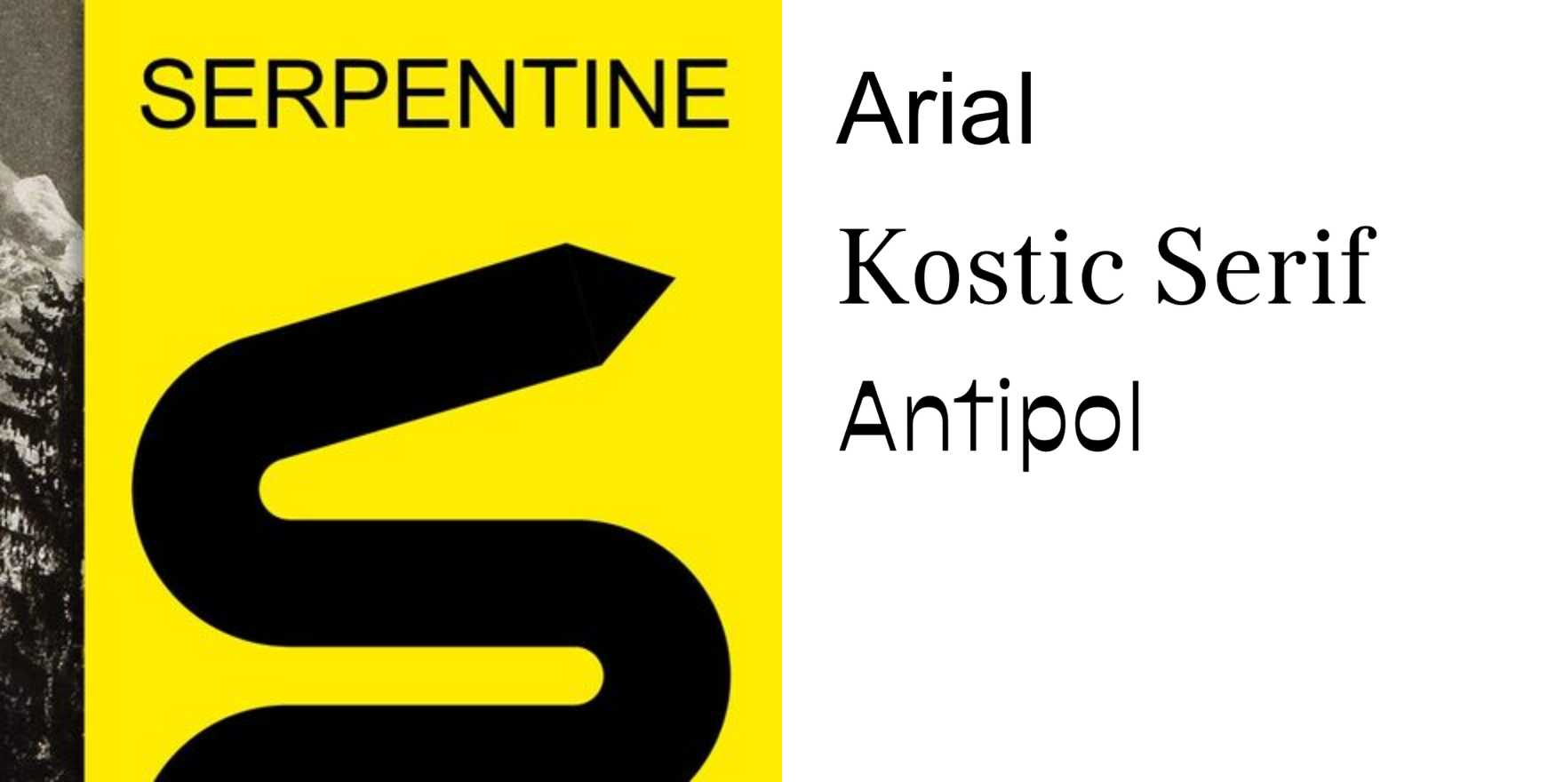 Serpentine. A Touch of Heaven (and Hell) - Fonts In Use