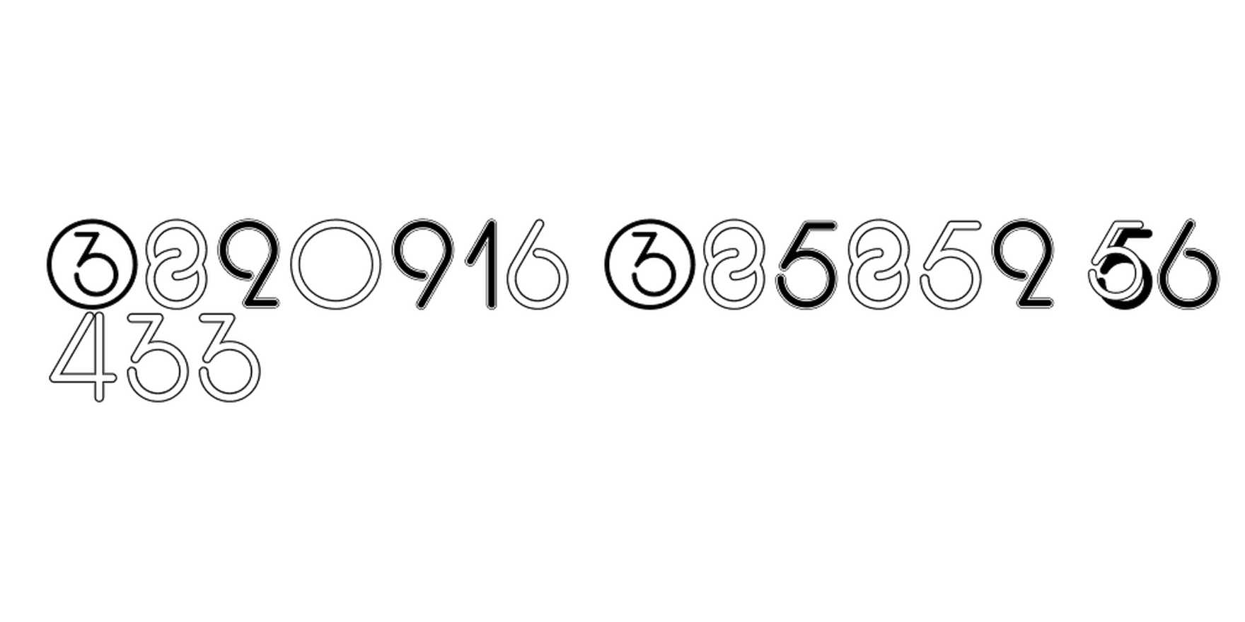 Display Digits Three in use - Fonts In Use