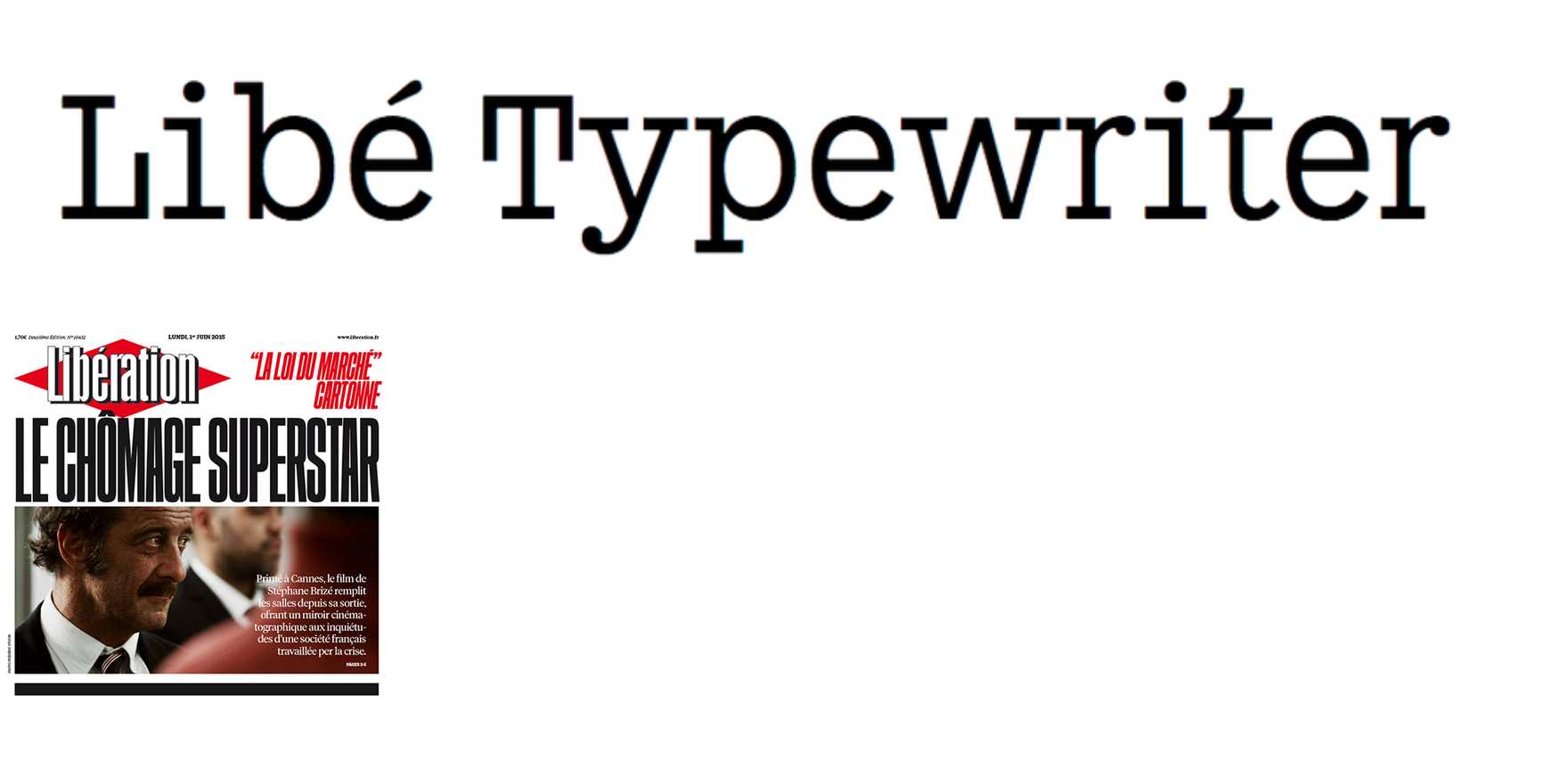Libé Typewriter in use - Fonts In Use