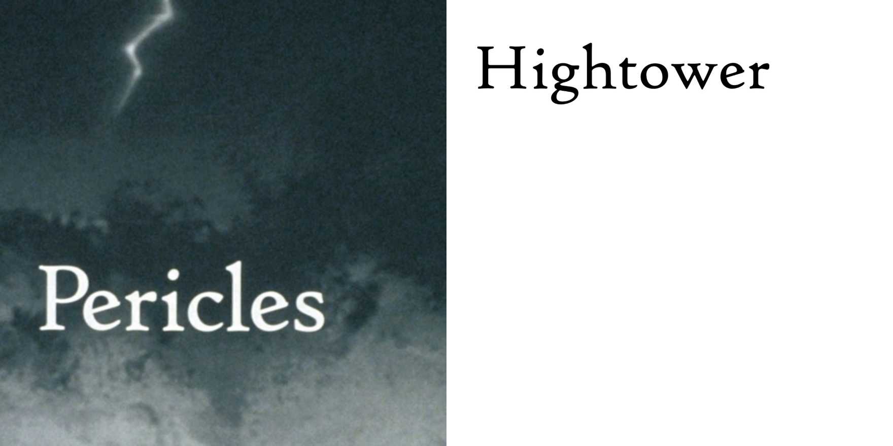 Pericles, The Public Theater - Fonts In Use