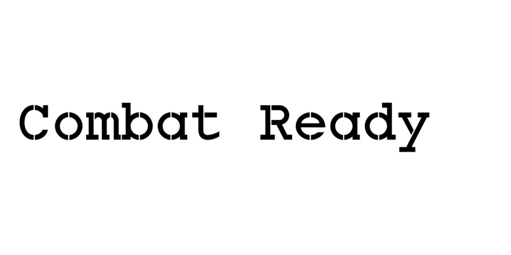 Combat Ready in use - Fonts In Use