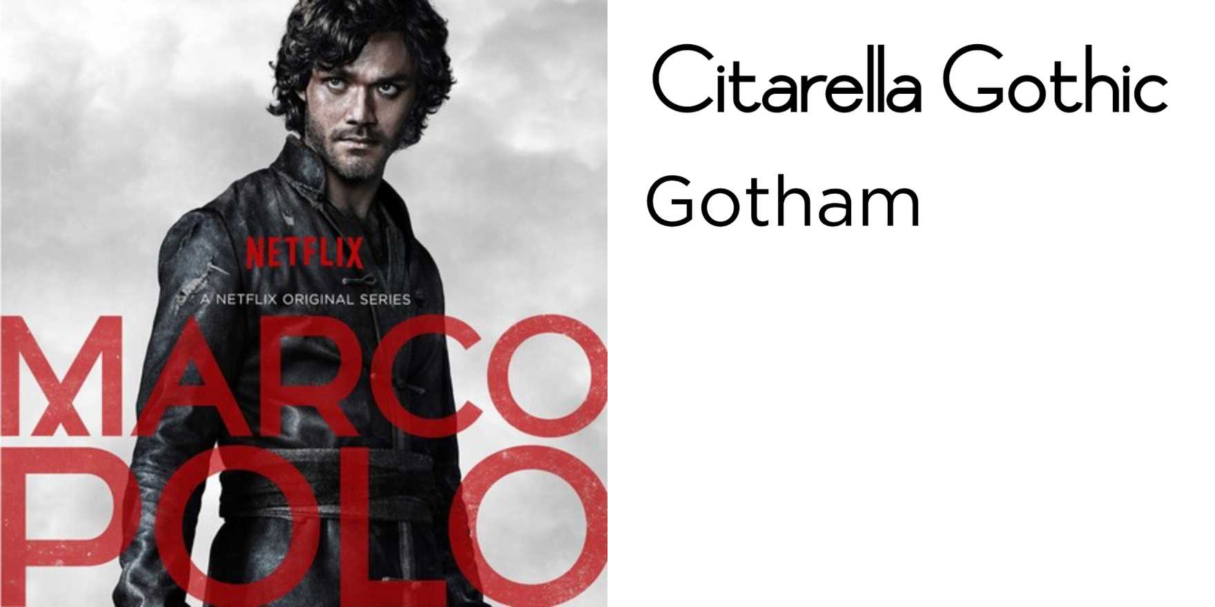 Marco Polo (Netflix) - Fonts In Use, image size:1760x880